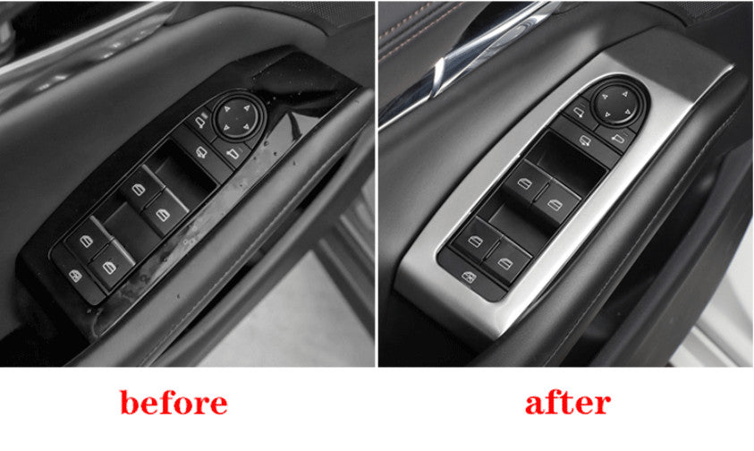 for Mazda 3 Axela 2019-2022 Silver Titanium Window lift panel switch cover trim