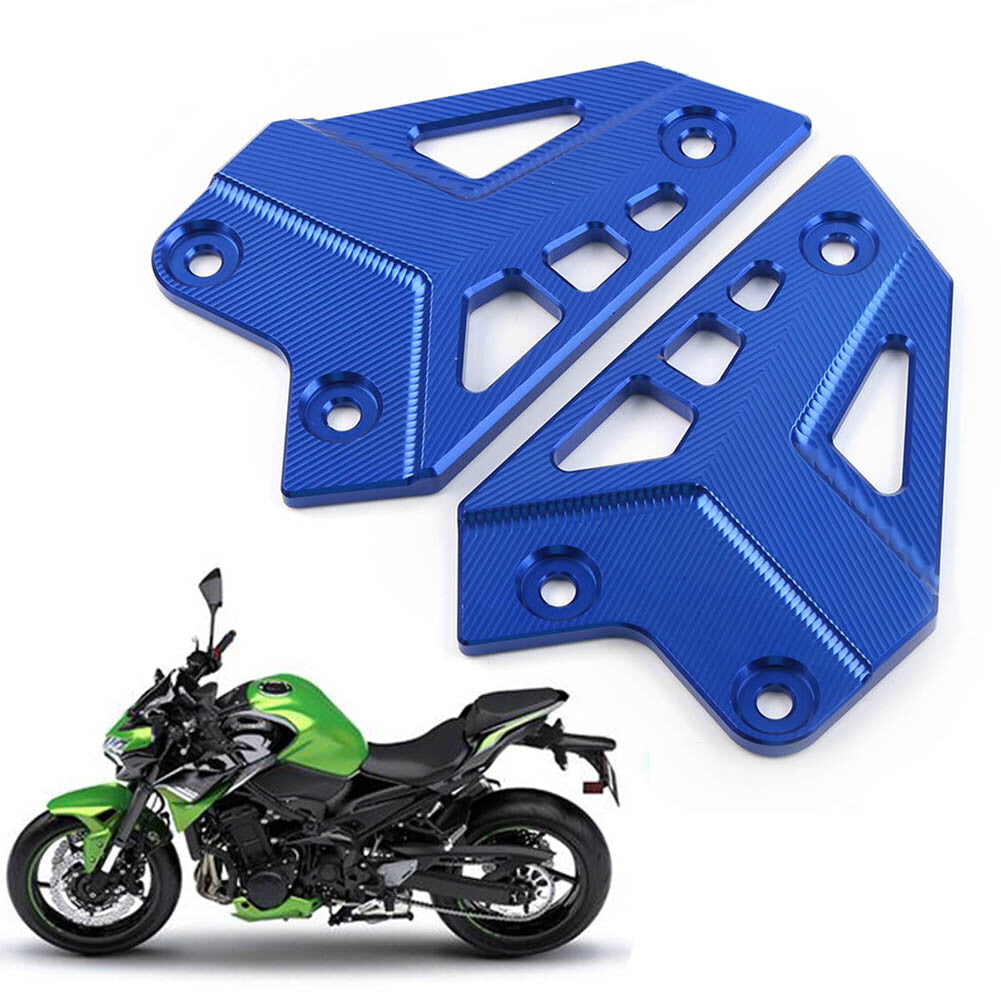 for KAWASAKI Z900 2017-2022 2021 Blue Footrest Rear Heel Plates Guard Protector