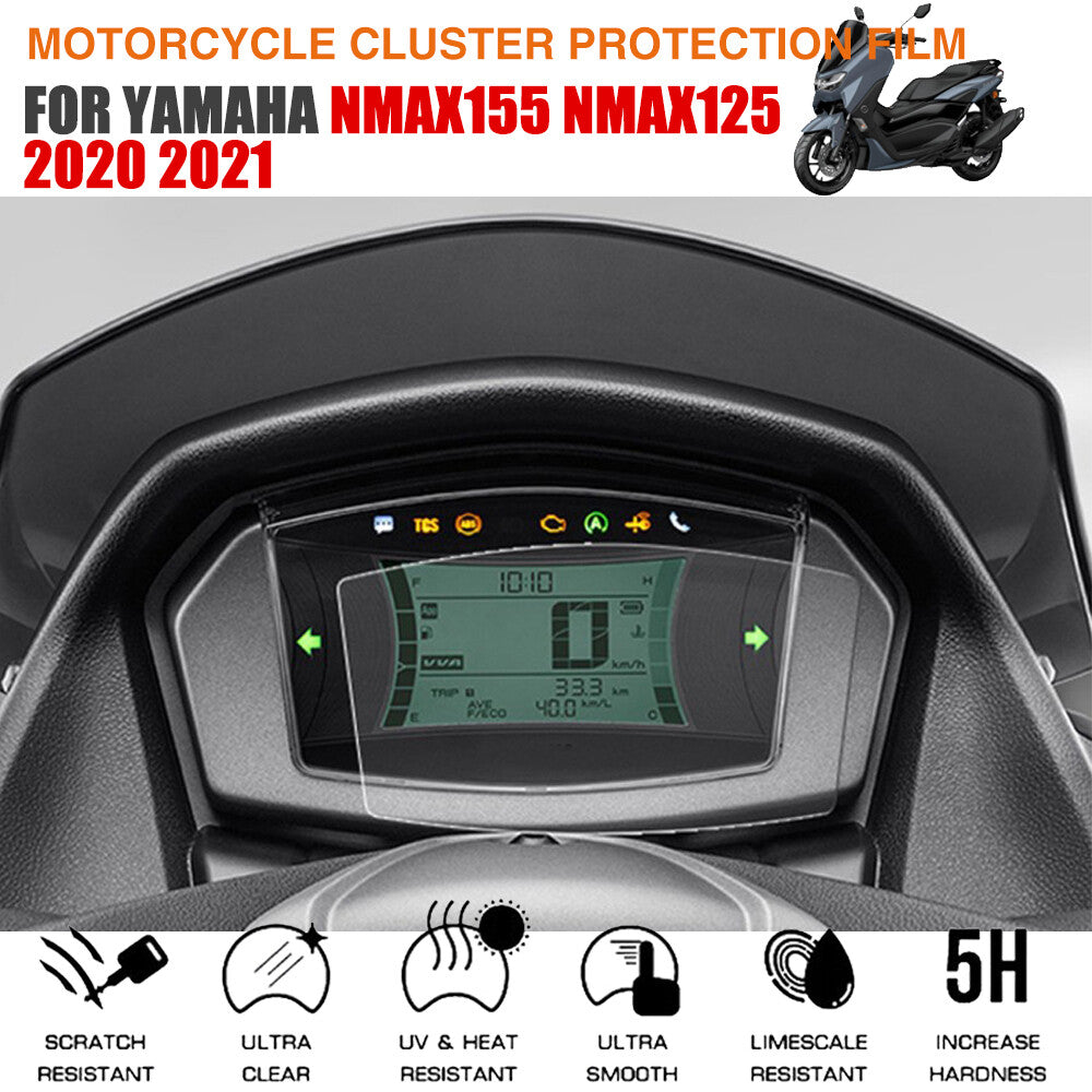 for Yamaha NMAX 155 Dirt Bike Cluster Scratch Protection Film Screen Protector