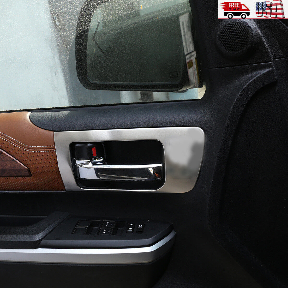 2-Pack Red Interior Handle Frame Trim for 86/Sub@ru BRZ 2022 -23- v