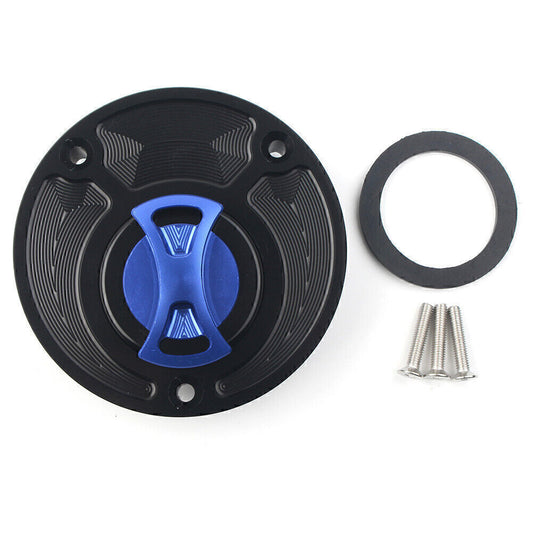 for Yamaha R6 R1 FZ1 FZ6 VMAX MT01 FZ16 YZF R15 R125 CNC Fuel Gas Tank Cap Blue Q