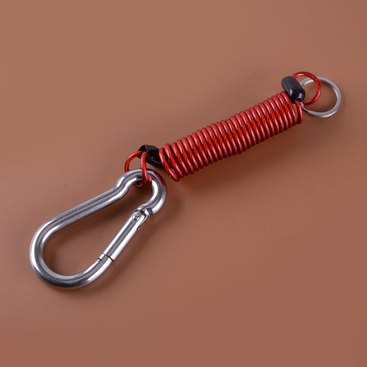 1Pcs 80mm RV Trailer Boat Cable Spring Clip Safety Buckle Connector Elastic Rope Q