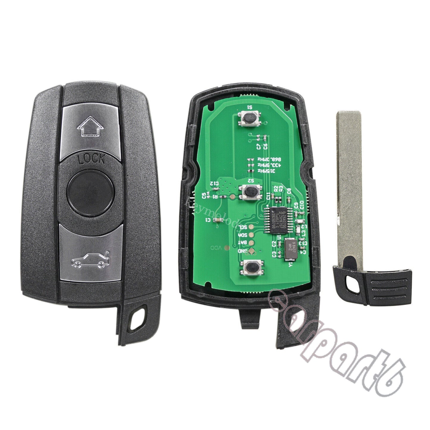 2 Replacement Remote Key Fob for BMW 328xi 335xi 2007 2008 528i xDrive 2009 2010 Q
