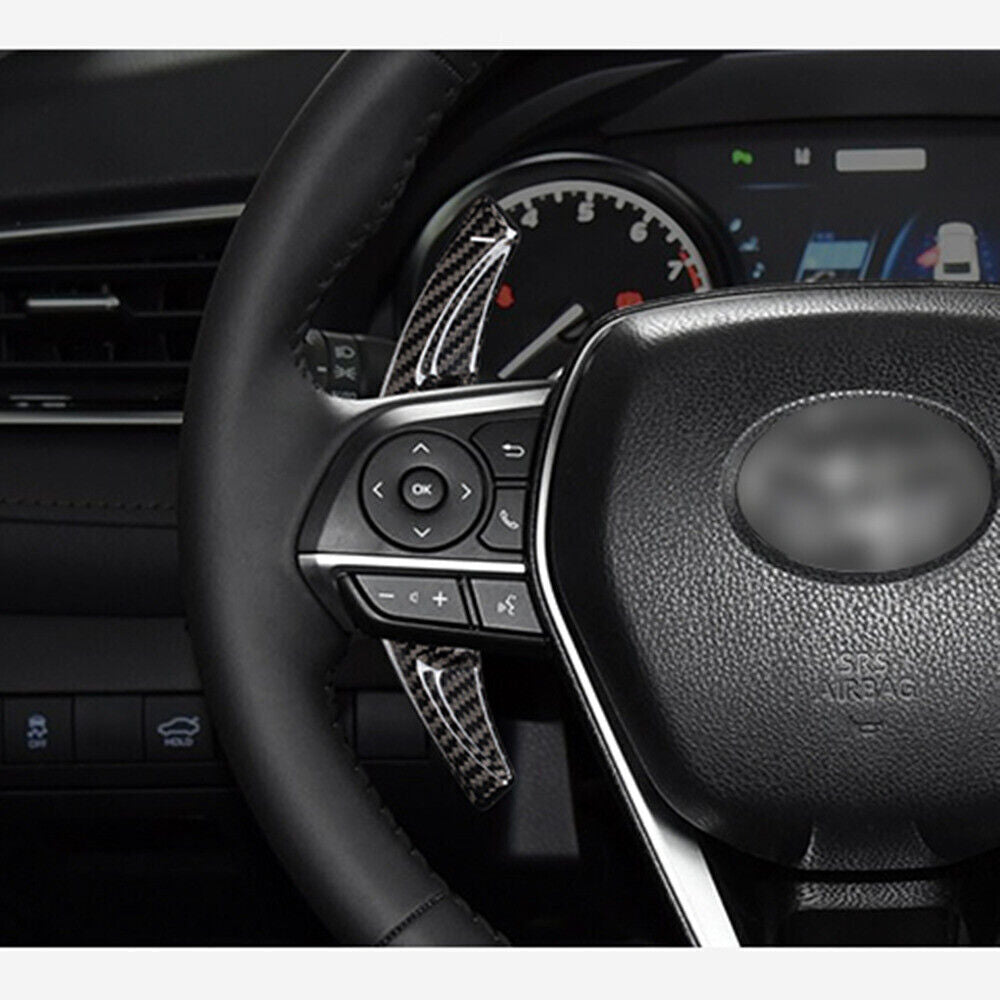 2Carbon Fiber Steering Wheel Shift Paddle Extensions for Toyota for Camry 2018-2023