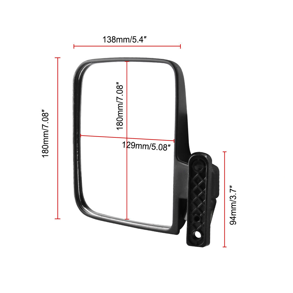 1Pair for Golf Cart Mirrors Side Rear View Fits Club Car Ezgo for Yamaha Side Mirror Q