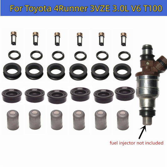 6 Sets Fuel injector Repair Kit for Toyota for 4Runner 3VZE 3.0L V6 T100 23250-65020 Q