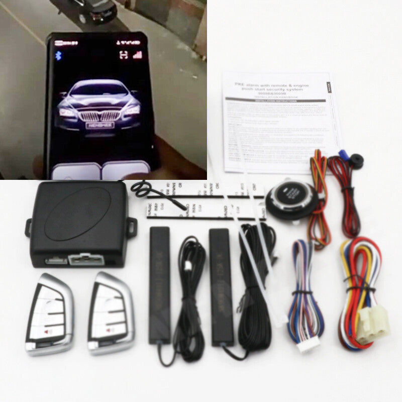 Car automatic keyless entry engine start alarm system button remote stop application - n