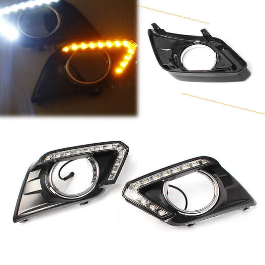2x LED Daytime Running Light with Turn Signals Fit for Nissan Rogue X-Trail 2014-16 Q