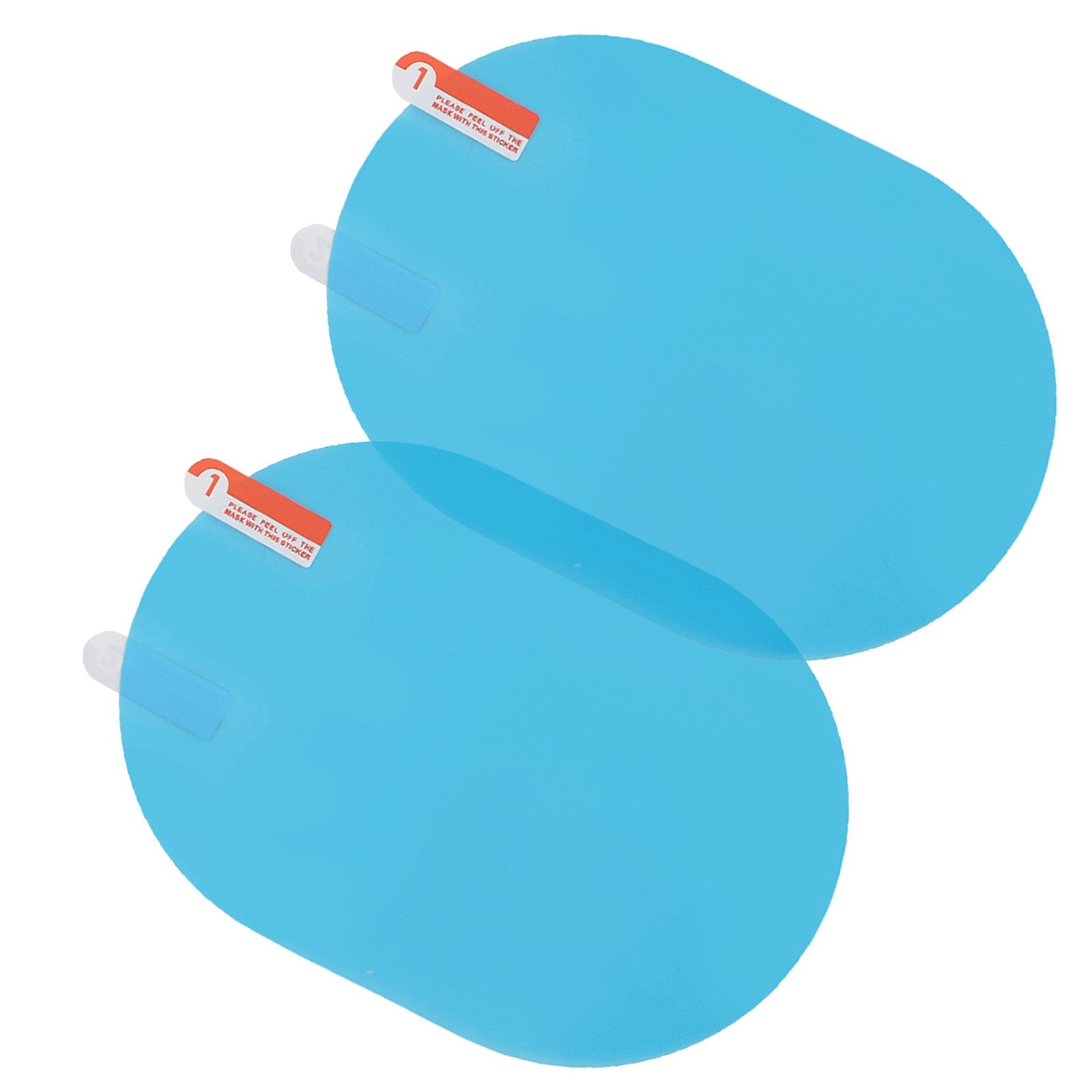 Rearview Mirror Rain Film 100x145mm Oval Blue Car Rearview Mirror Rain