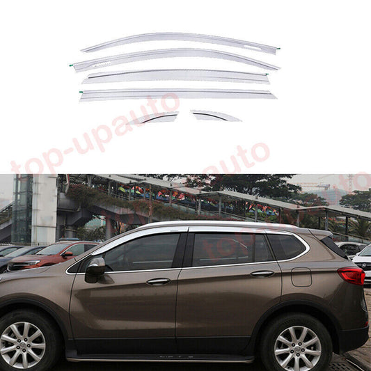 for Buick Envision 2016-20 silver Car Window Vent Visor Sun Rain Deflector Guard