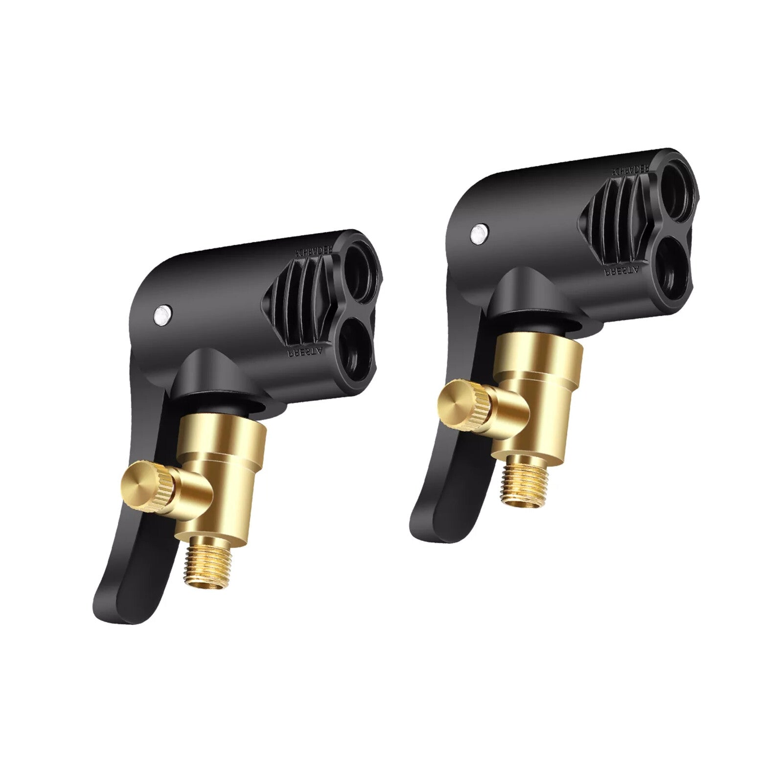 2PCS 2-in-1 Deflateable Air Chuck Accessories Fit For Schrader and Presta Valves