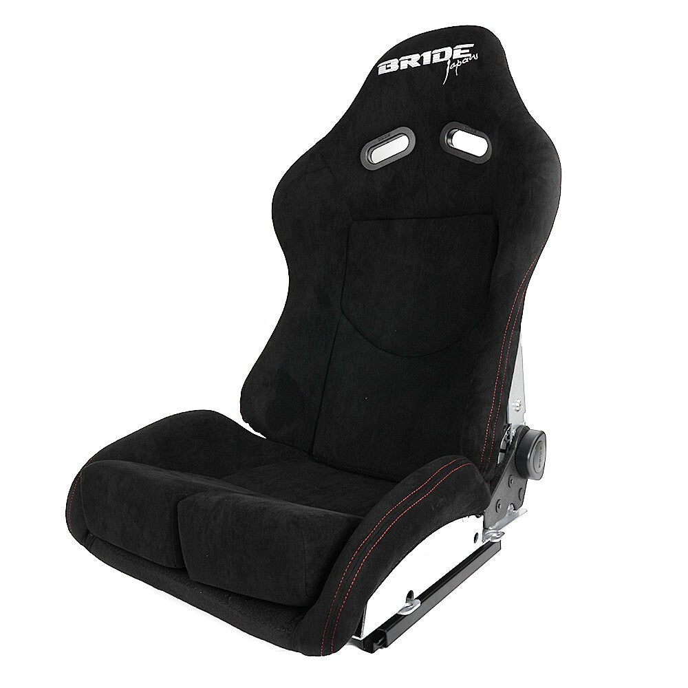 2PCS BRIDE Racing Seats Low Max+Fiberglass Shell+Adjustable Backrest w/ Slider
