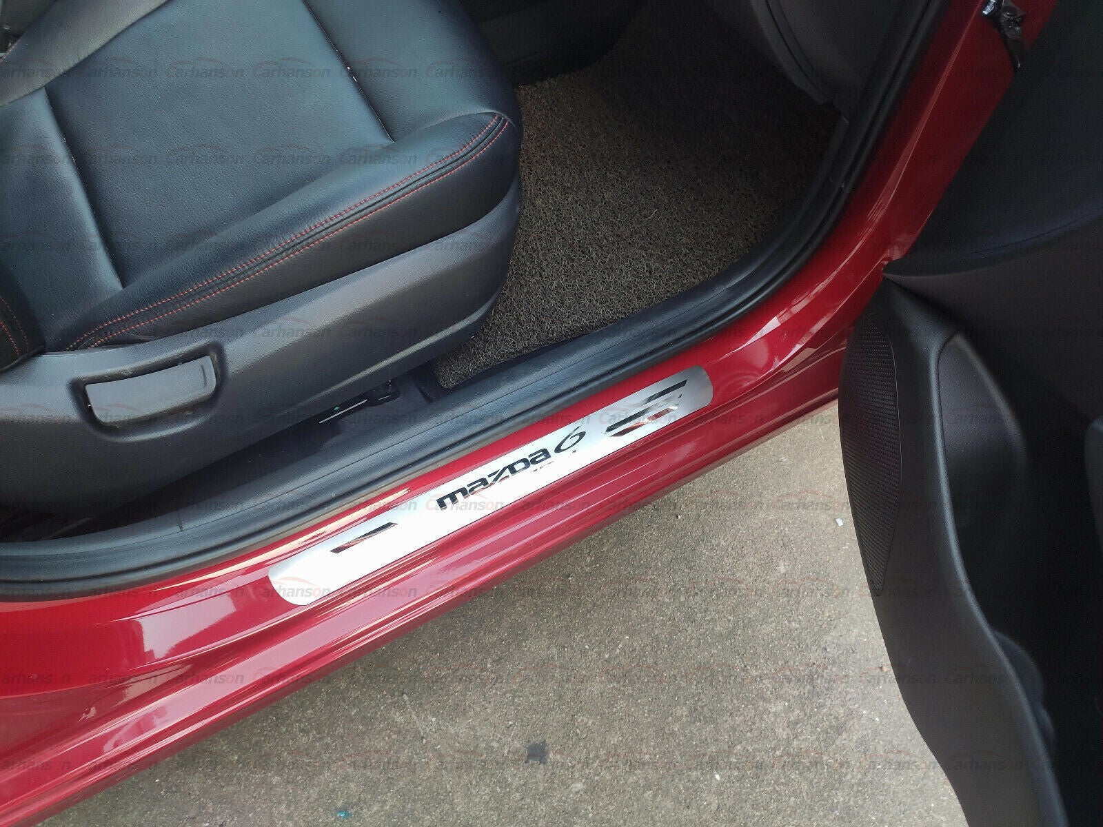 for Mazda 6 Accessories Car Door Sill Scuff Protector Panel Scuff Guard Cover 21