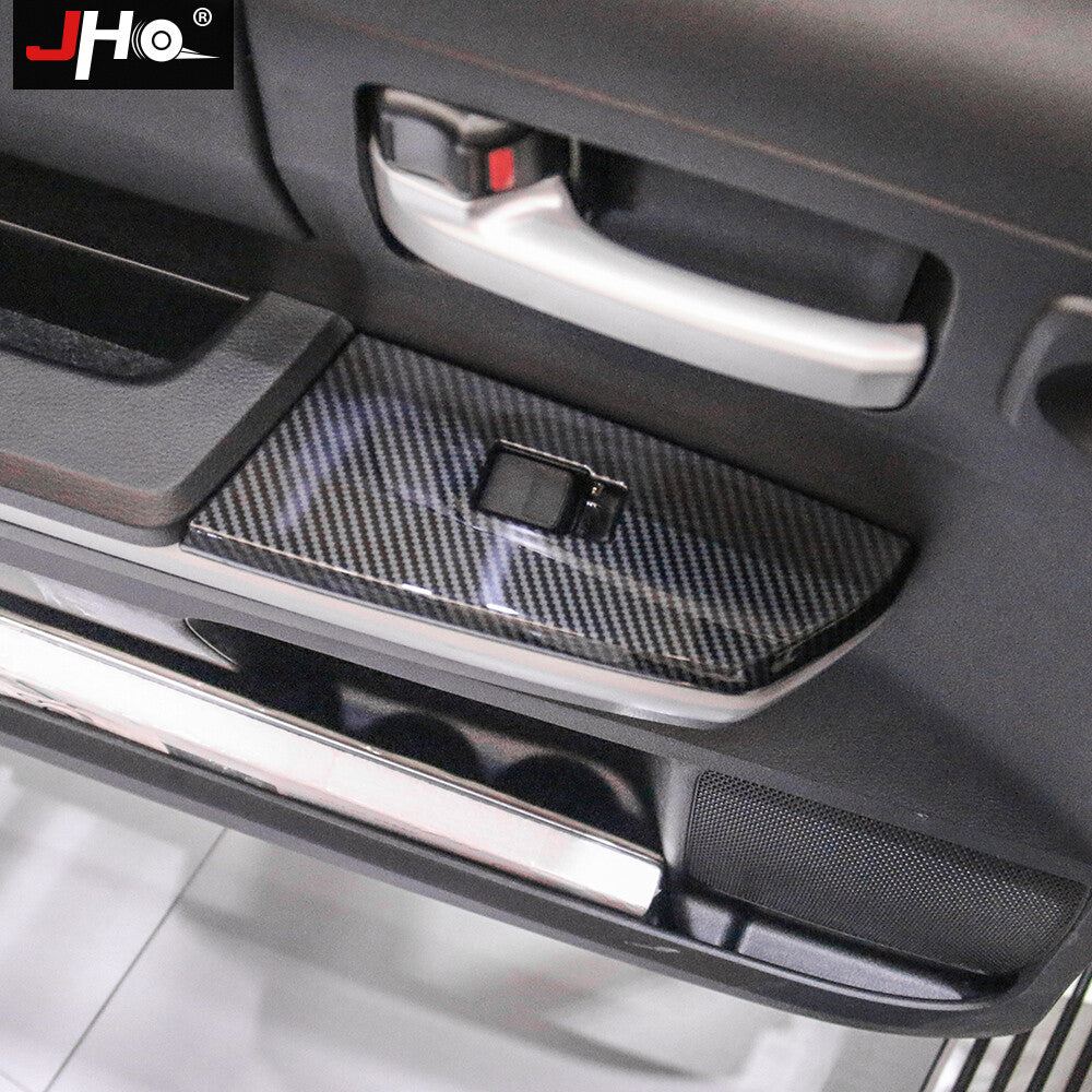 ABS Carbon Interior Door Window Lift Cover Trim 4pcs for Toyota Tundra 2014-2020