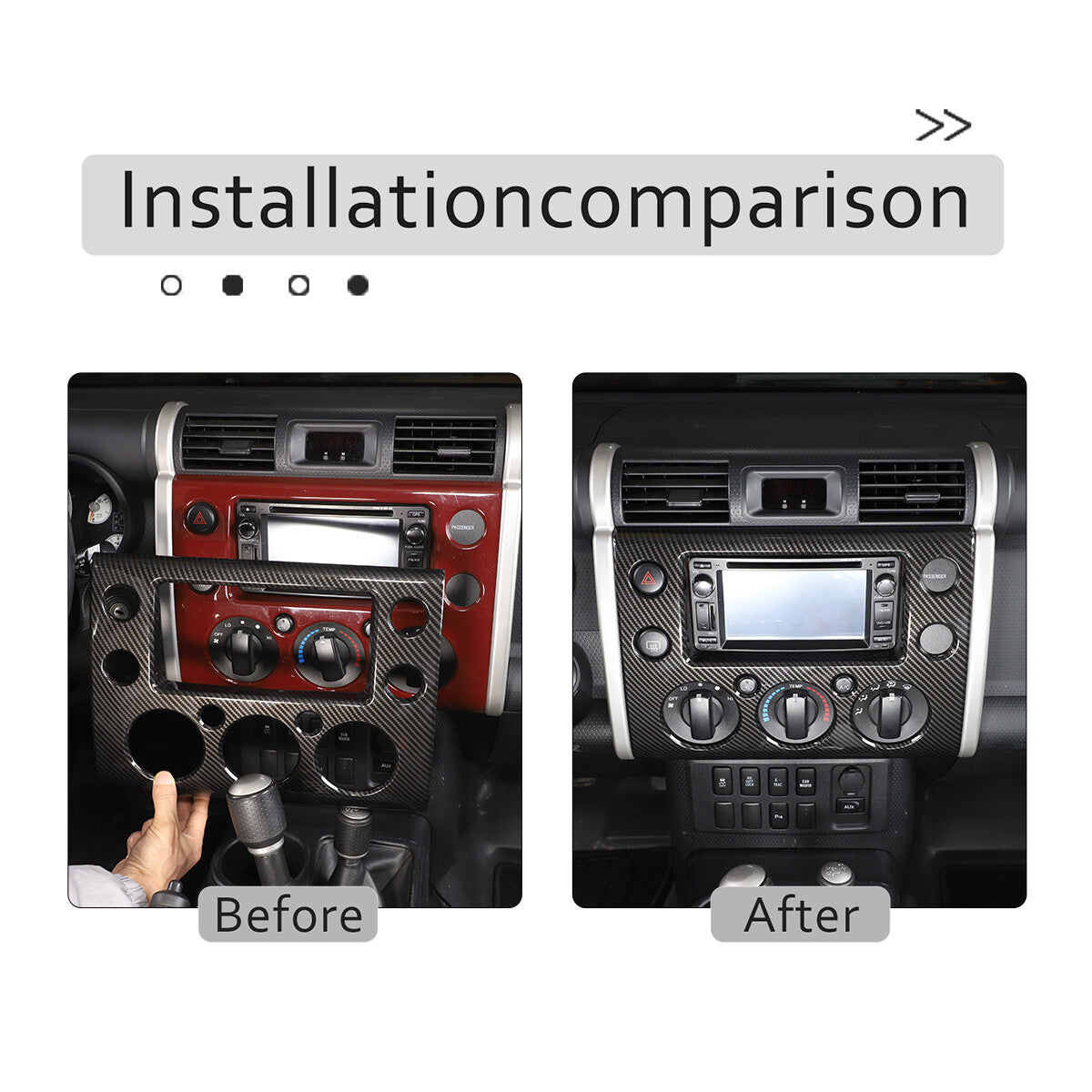 Carbon Fiber Dashboard Trim Strip Sticker Trim for Infiniti G25 G37 07-13- v