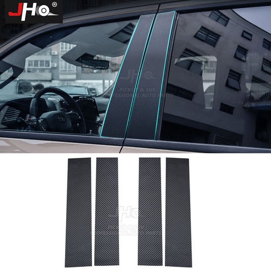 Window Pillar Post Sticker Carbon Fiber Protect Trim for Dodge for Ram 1500 TRX 2021