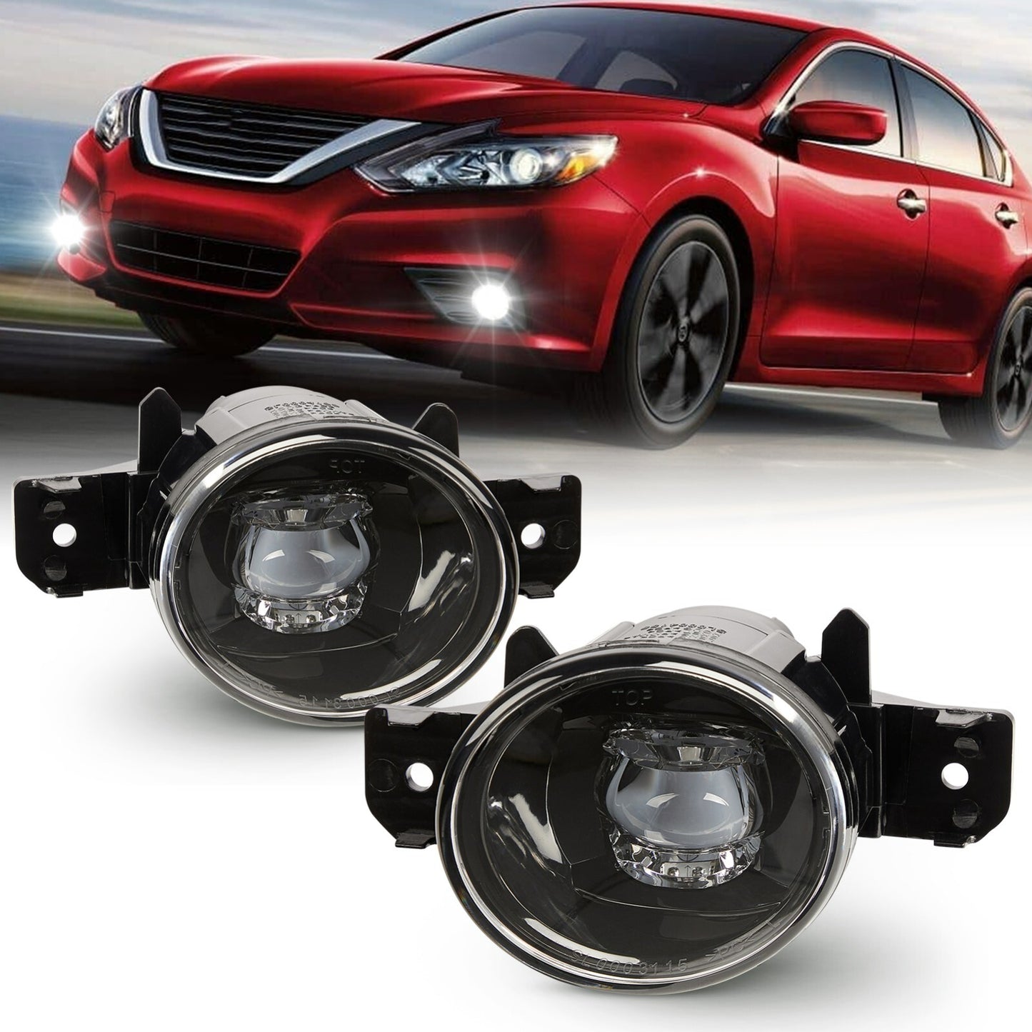 LED Fog Light for Altima Sentra Maxima Rogue for Infiniti QX60-Clear New- v