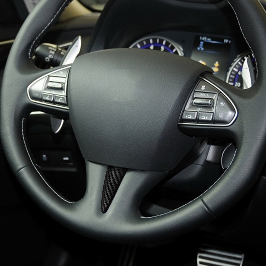 Genuine carbon fiber steering wheel center cap trim for Infiniti Q50 Q60