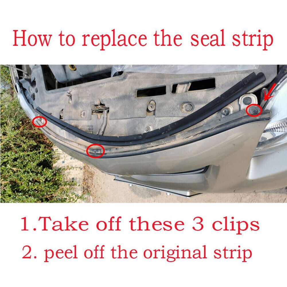 Car Front Engine Hood Sealing Strip Weatherstrip Rubber for Corolla 07-13 v