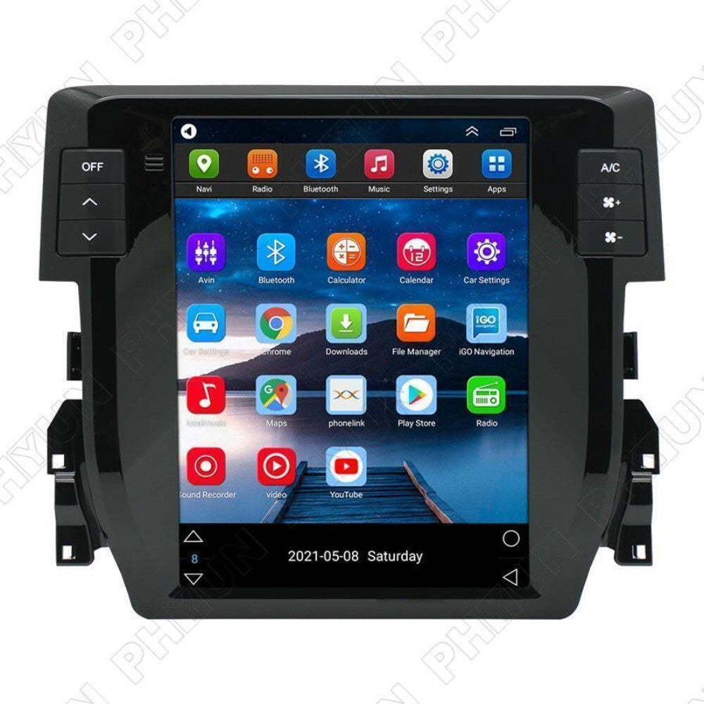 9.7'' Vertical Stereo Radio GPS Head Unit Fit for Honda for Civic 16-2020 Android 11 n