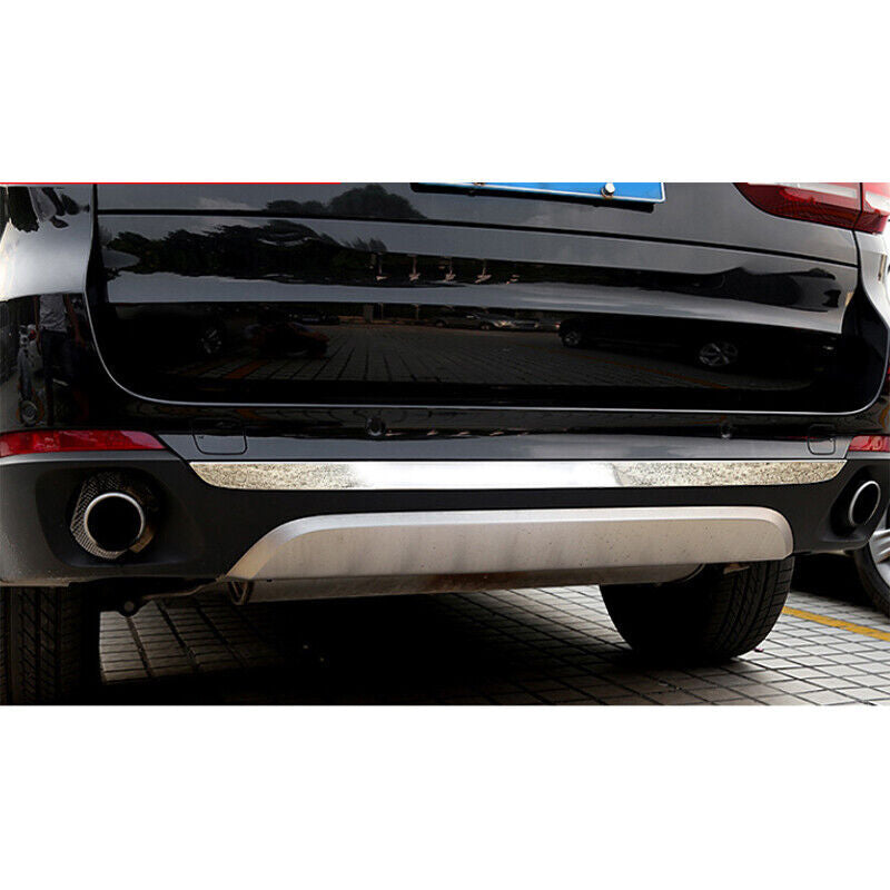 Fit for BMW X5 F15 2014-2018 Stainless Rear Bumper Lip lower Cover Strip Trim