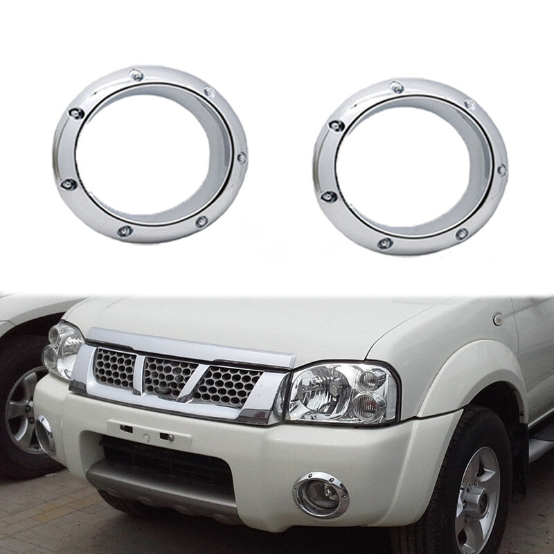 1 Pair Front fog light frame protection cover For Paladin D22 2004-2015 v