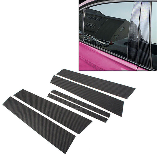 for Benz C-Class W205 2015-18 Carbon fiber Pillar Post Door Window Molding Strip