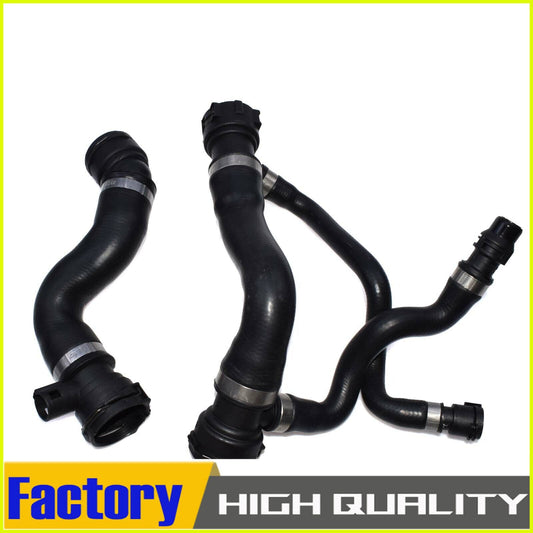 A pair of upper + lower radiator coolant hoses suitable for E60, E61, 525i, 525xi, 528i- n
