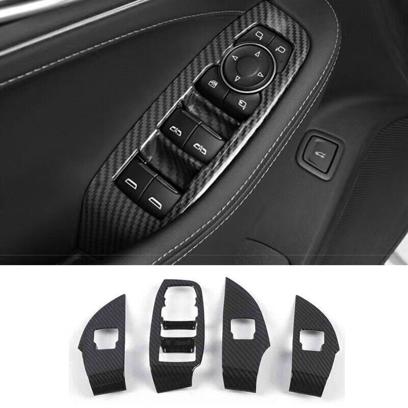 for Cadillac CT5 2020-2024 carbon fibre ABS Window Lift Glass Switch Lift Panels