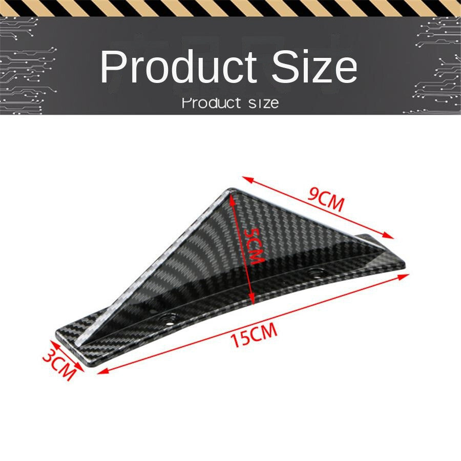 Carbon Fiber Look Car Rear Bumper Diffuser Spoiler Shark Fin Curved Splitter Q