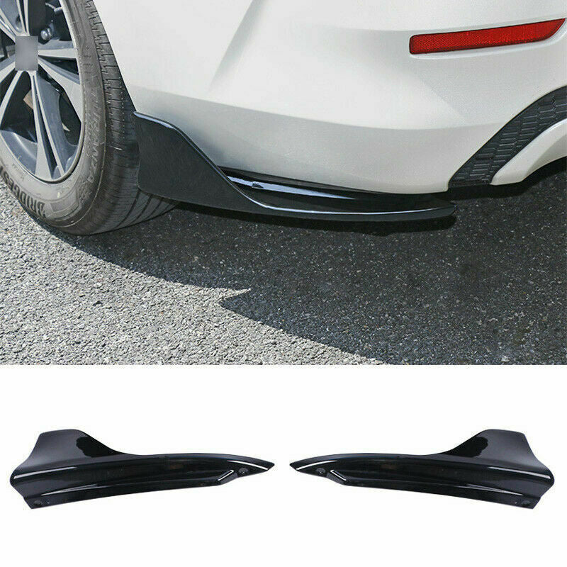 for Nissan Sentra 2020-22 Gloss Black Rear Bumper Side Spoiler Aprons Cover Trim