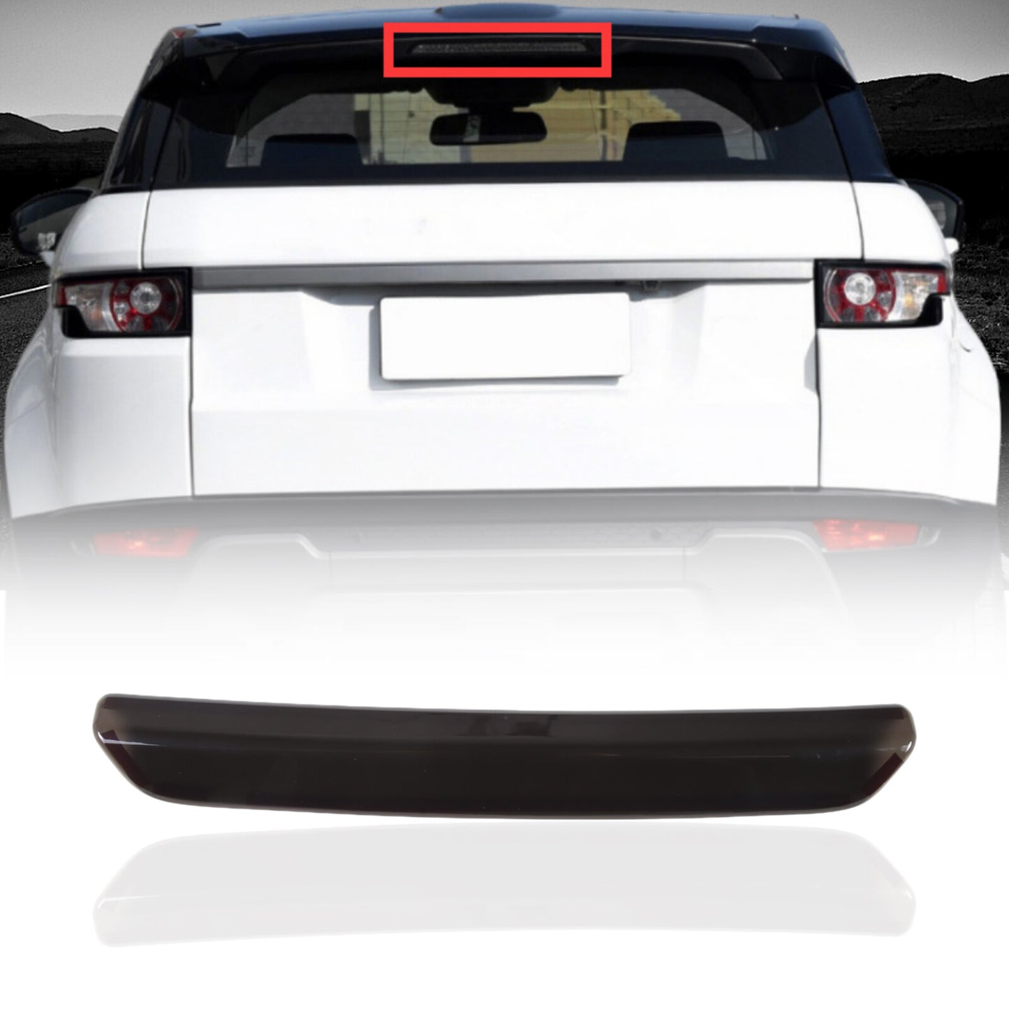 Third brake taillight high-mount cover trim suitable for Land Rover Evoque 2012 - 2015