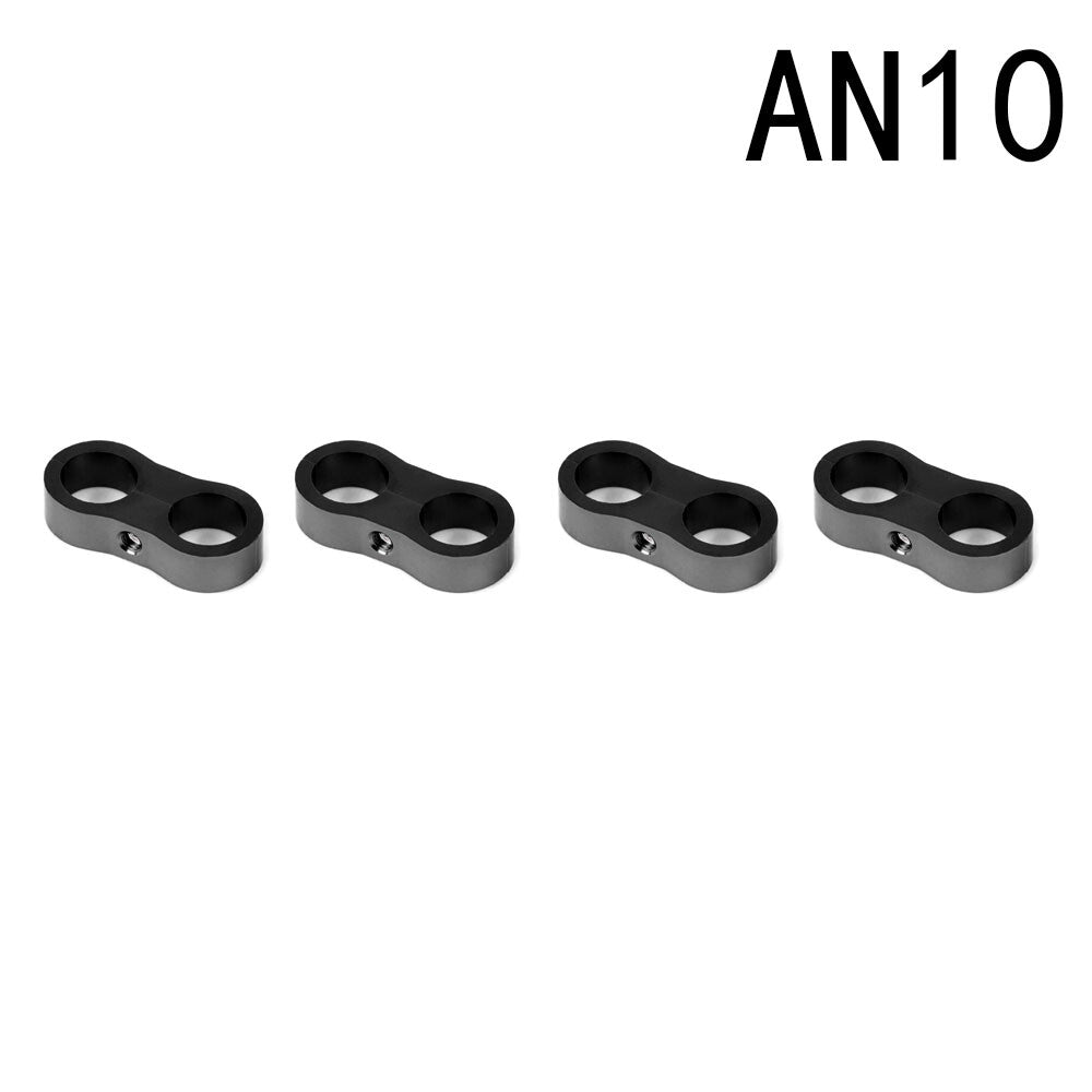 10AN Braided Fuel Line Oil/Fuel Hose Fitting Hose Separator Clamp Kit AN10 Q