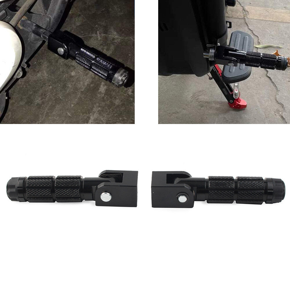 Universal 8mm Footpegs Folding Passenger Foot Pegs for Electric Motor Bicycle