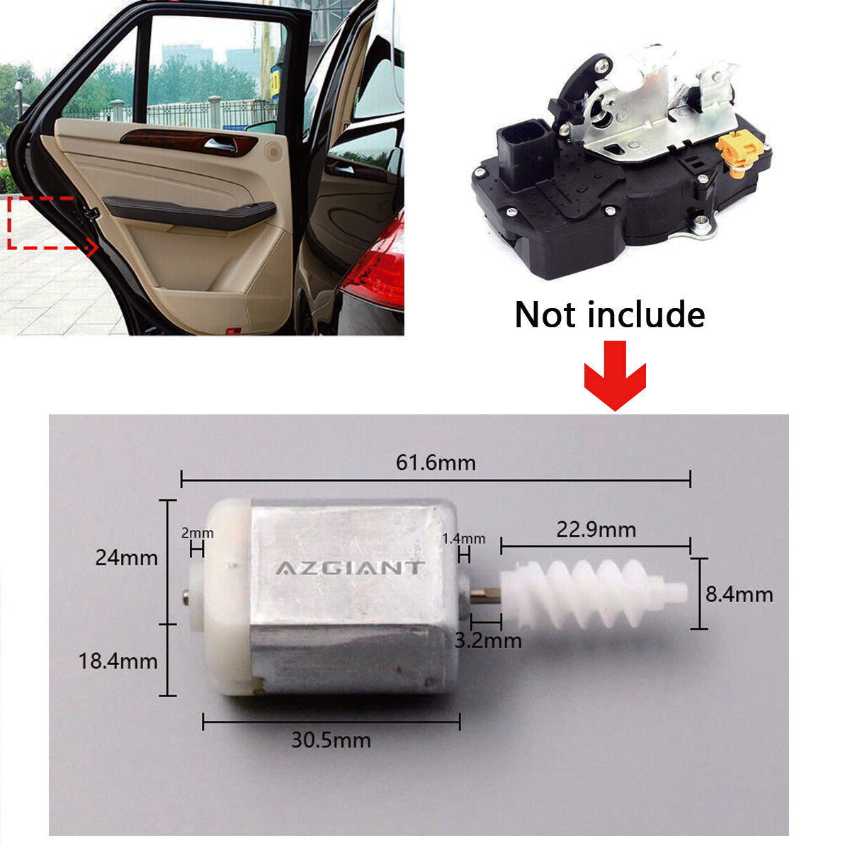 Central Door Latch Actuator Motor for 2013-2023 for Ford Tourneo Connect V408