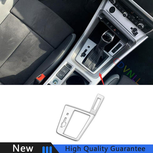 Fit for Audi Q3 2019-24 Matte Silver Inner Middle Console Gear Shift Frame Trim