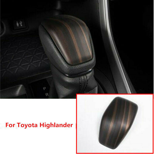 Peach Wood Grain Inner Gear Shift Knob Cover Trim for Toyota Highlander 2021-22