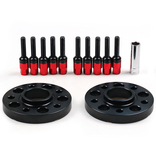 20mm Hub Centric Billet Wheel Spacers Kit for Mercedes-Benz W/Ball Bolts Red