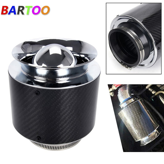 Universal 3 Inlet Carbon Fiber Hi-Flow Air Filter For Cold Air/Short for Ram Intake Q
