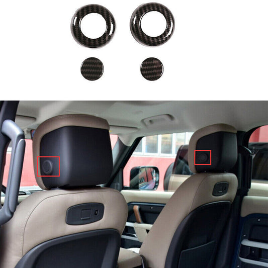 for Defender 110 2020-2022 DX Carbon Fiber for Seat Headrest Button Ring Cover Trim