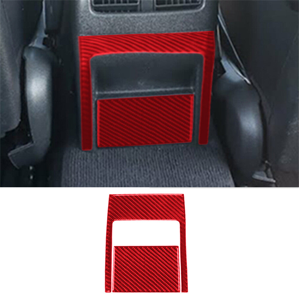Red Carbon Fiber Rear Air Vent Outlet Panel Trim for Benz C Class W203 2005-2007