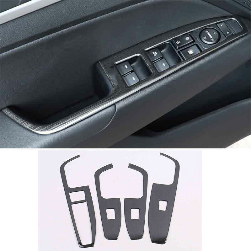 ABS Matte Black Window Lift Switch Frame Trim Cover for Mazda MX-5 2016-2023- v