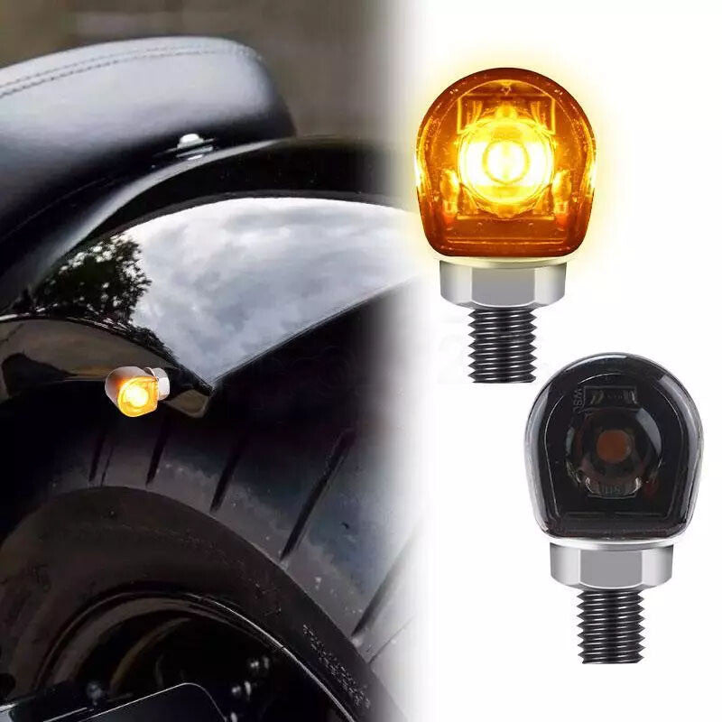 2X Universal LED For Motorcycle Turn Signals Indicator Amber Blinker for Mini Light Q