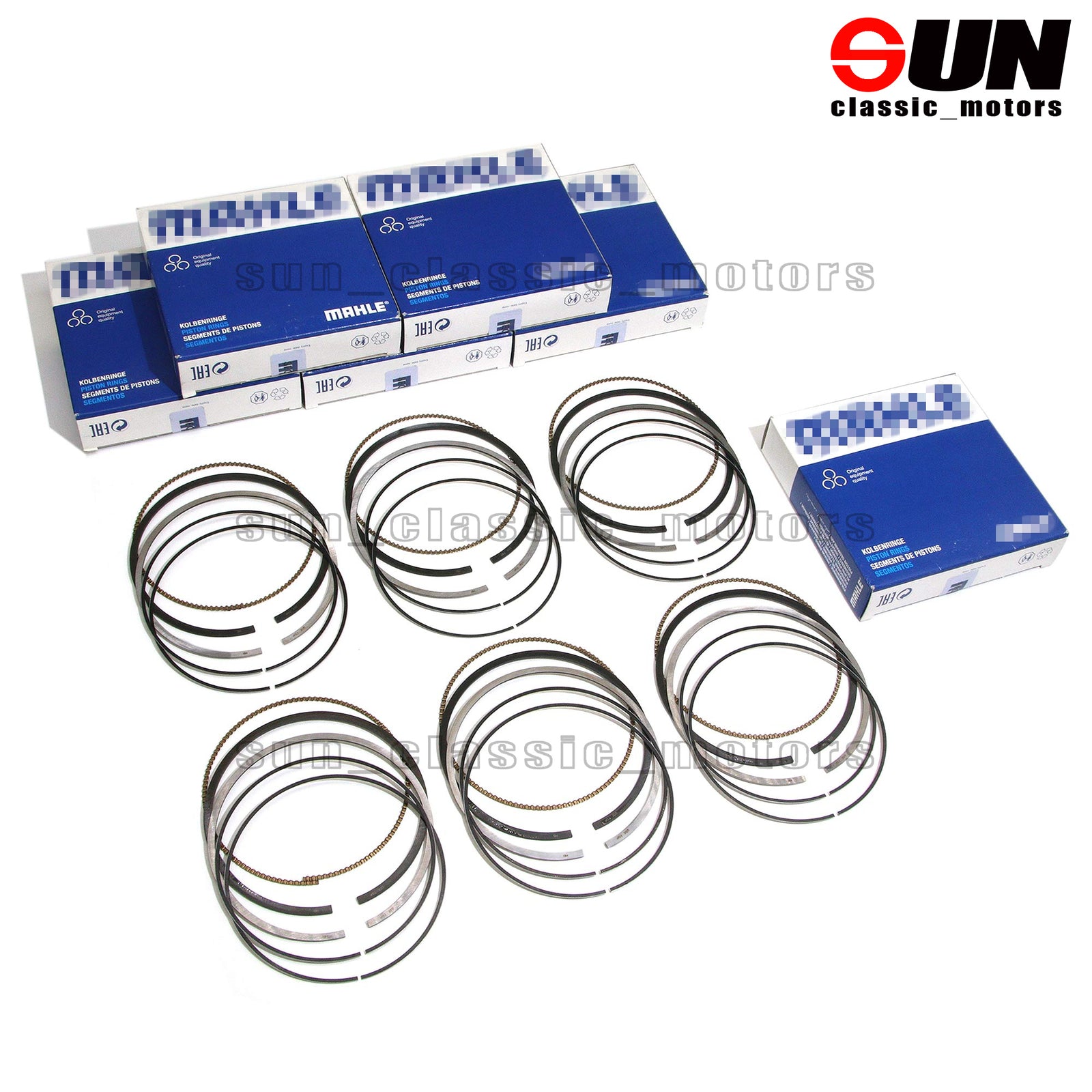 STD 6cyl piston ring kit for 320i, 520i, Z3, E34, E46, E39, M52B20 2.0 L6-