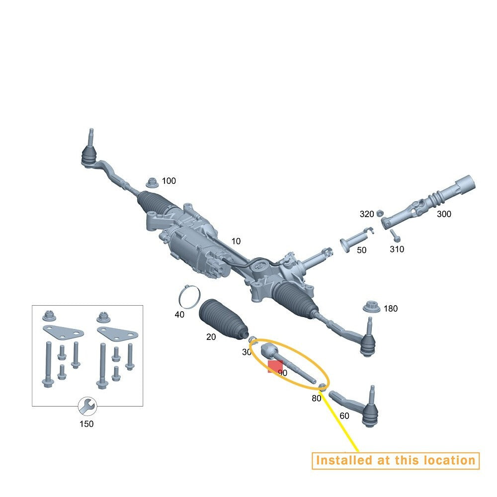 Equipment Manufacturer  for Mercedes-Benz C200 and C300 Inner Cylinder Ball Joint: 2064606900