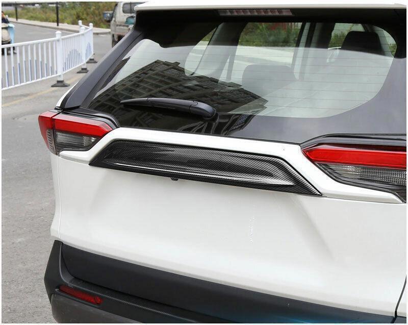 for Toyota RAV4 2019-23 Carbon Fiber Rear Tailgate Trunk Lid Strip Cover Trim 1X
