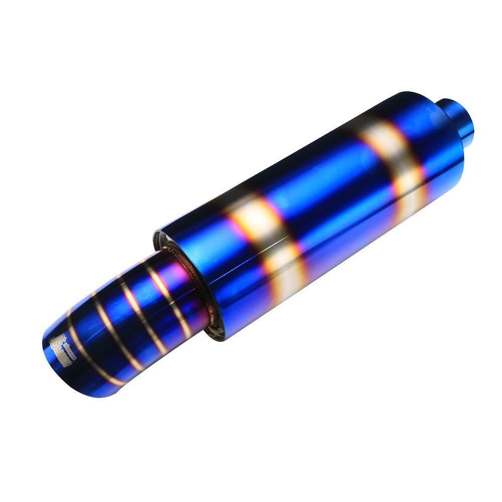 2.5 ID Straight Flow Racing Exhaust Muffler Tip 3.5 OD Body 5 527mm