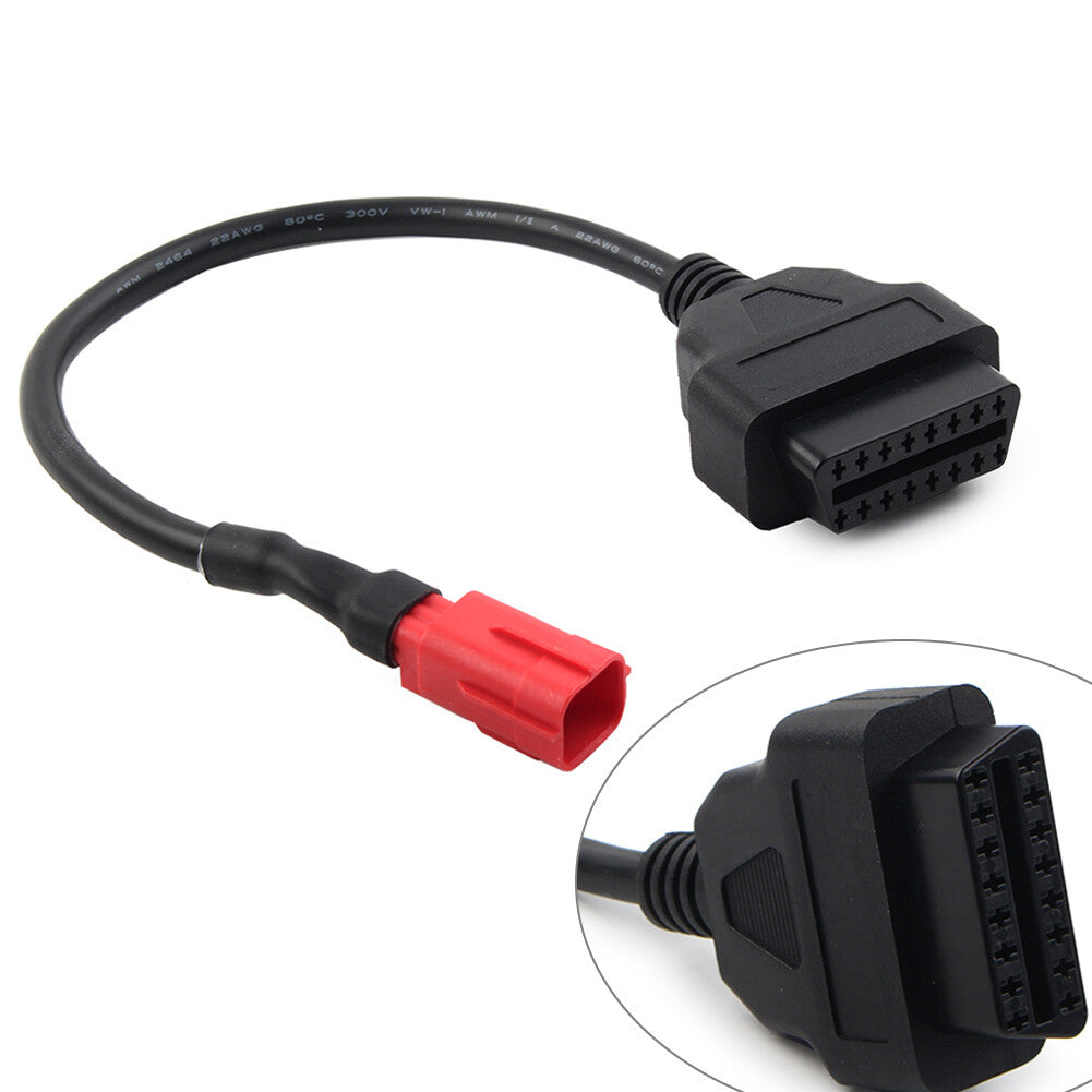 6 Pin to 16 Pin OBD2 Motorcycles Diagnostic Connectors Adapter Cable for Honda