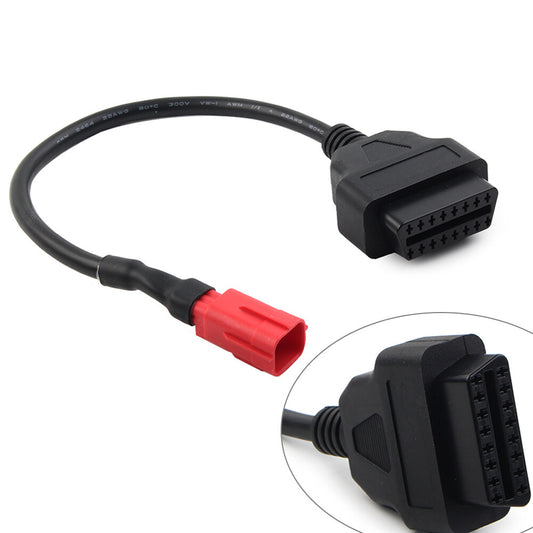 6 Pin to 16 Pin OBD2 Motorcycles Diagnostic Connectors Adapter Cable for Honda