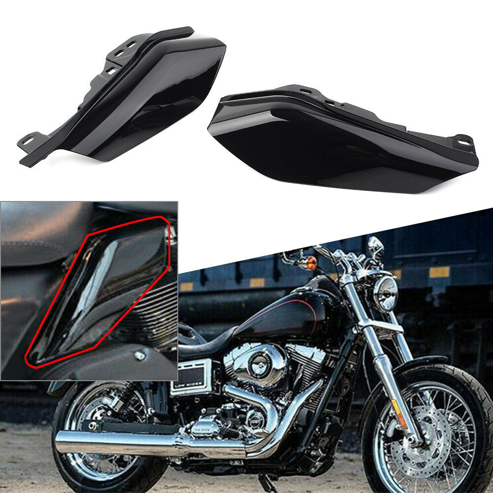 Mid-Frame Air Deflector Wind Heat Shield Trim Vivid Black FIT for Harley Touring Q